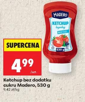 Ketchup łagodny bez dodatku cukru Madero