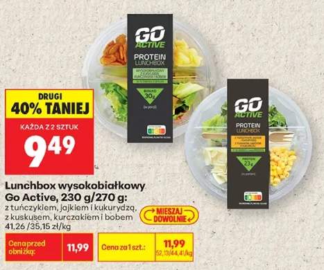 Lunchbox wysokobiałkowy Go Active z kuskusem, kurczakiem i bobem