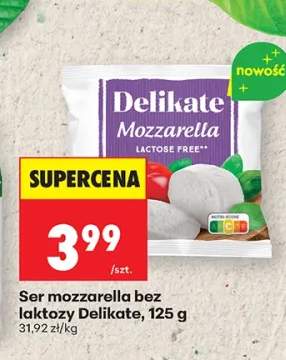 Ser mozzarella bez laktozy Delikate 125g