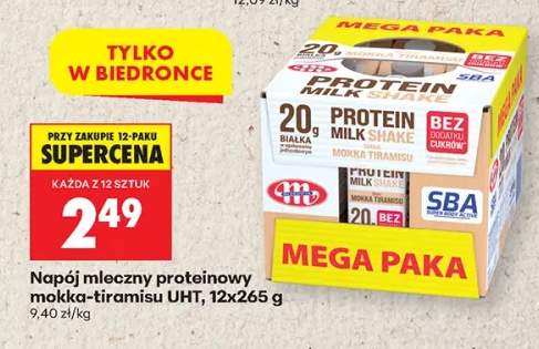 Napój mleczny proteinowy mokka-tiramisu UHT 12-pak 265g