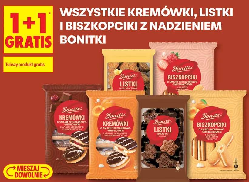 Ciastka Listki kakaowe Bonitki