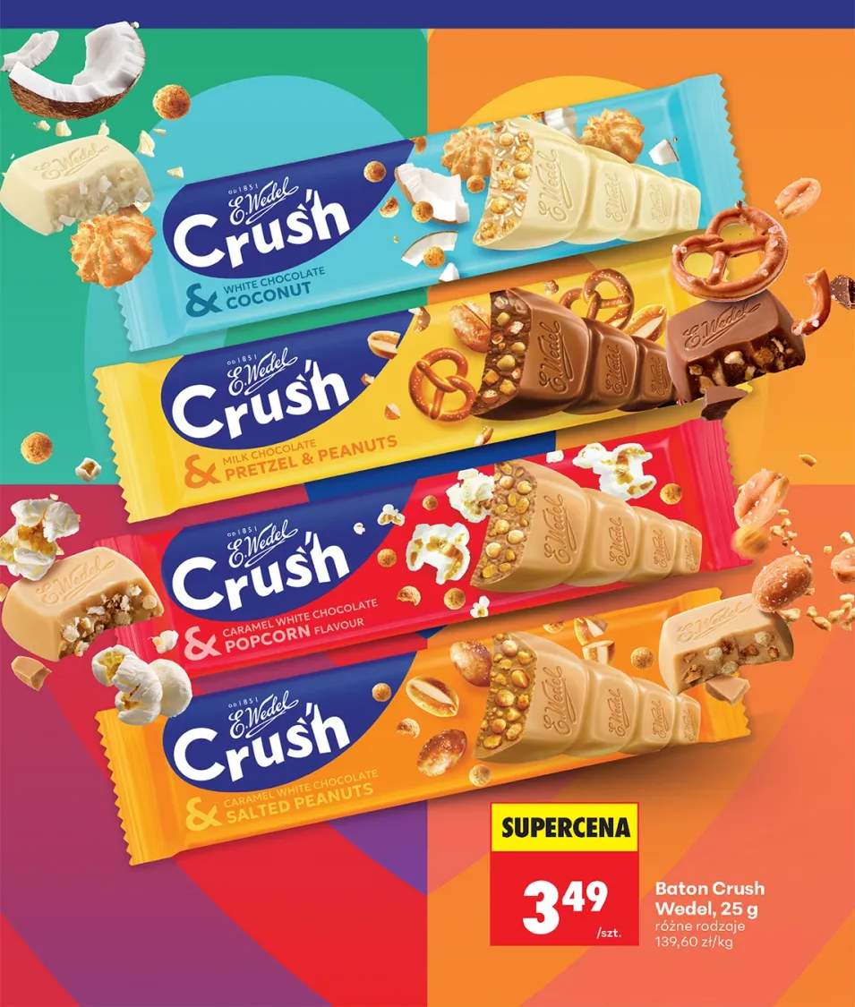 Baton E.Wedel Crush Caramel White Chocolate & Popcorn Flavour
