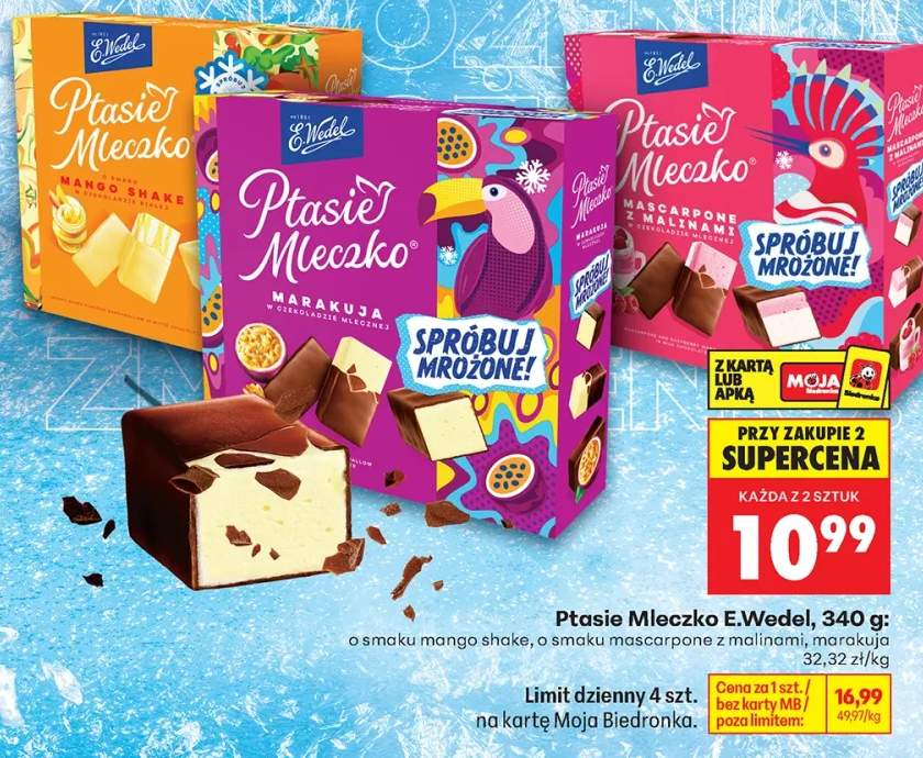 Ptasie Mleczko E.Wedel o smaku mango shake