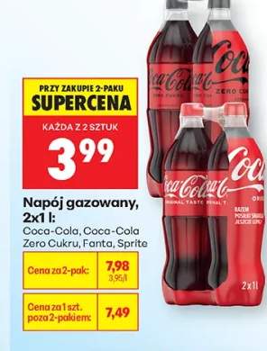 Napój gazowany Sprite 2-pak 1l