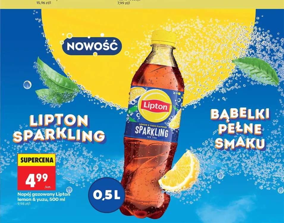 Napój gazowany Lipton lemon & yuzu