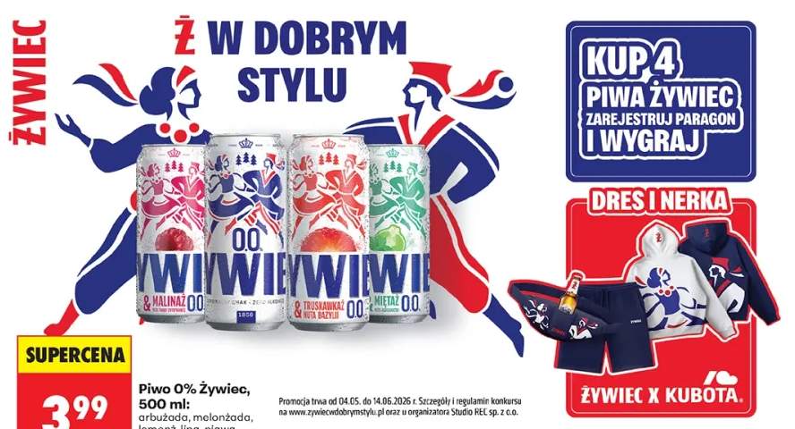 Piwo bezalkoholowe Żywiec 0% lipa-pigwa