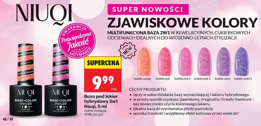 Baza pod lakier hybrydowy 2w1 Niuqi 5ml
