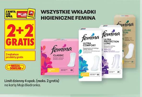 Wkładki higieniczne Femina 100% Pure Cotton