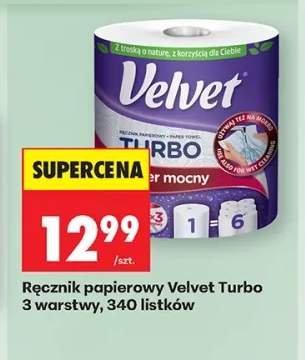 Ręcznik papierowy Velvet Turbo 3 warstwy 340 listków