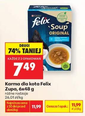 Karma dla kota Felix Zupa 6-pak 48g