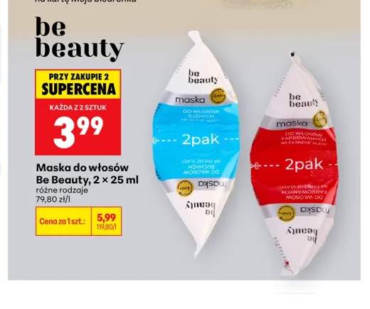 Maska do włosów farbowanych Be Beauty 2-pak 25ml