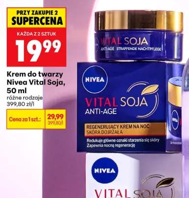 Krem do twarzy Nivea Vital Soja Anti-Age Regenerujący na noc
