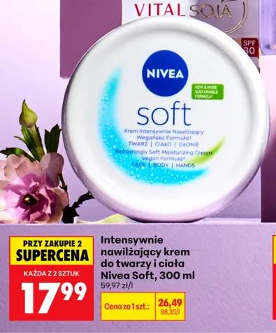 Intensywnie nawilżający krem do twarzy i ciała Nivea Soft