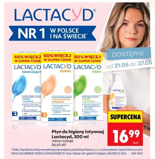 Płyn do higieny intymnej Lactacyd Nawilżający