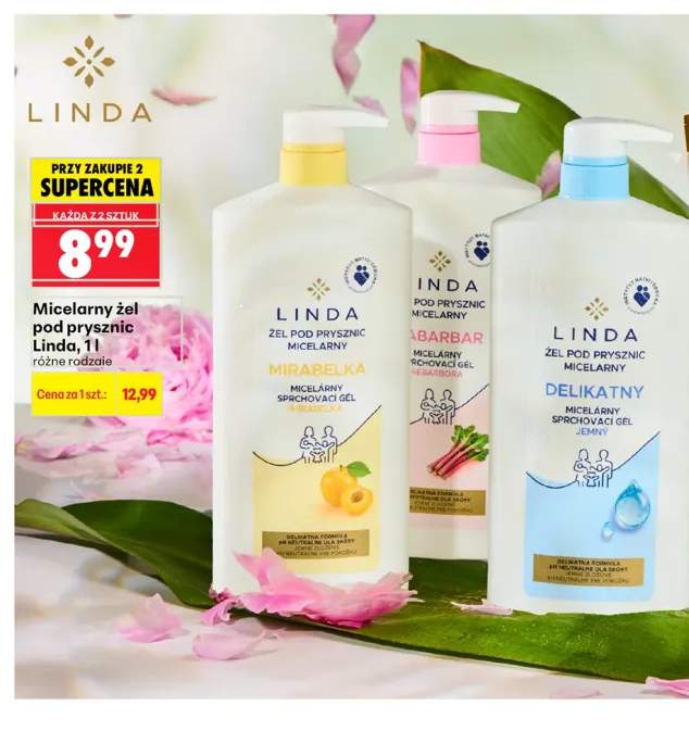 Micelarny żel pod prysznic Linda