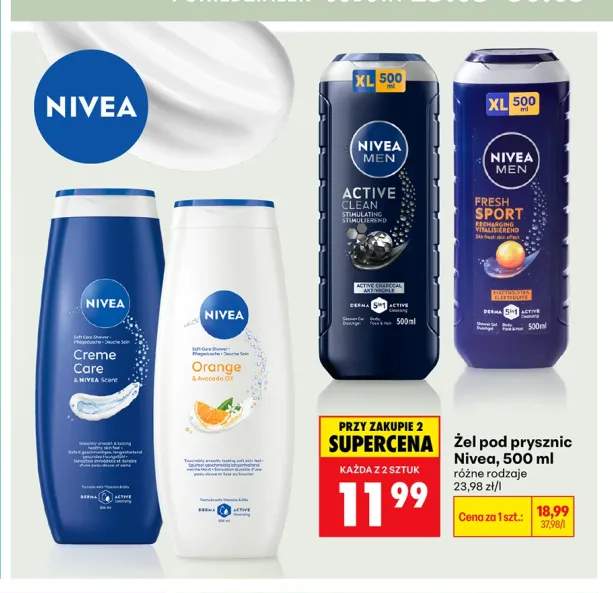 Żel pod prysznic Nivea Men Fresh Sport