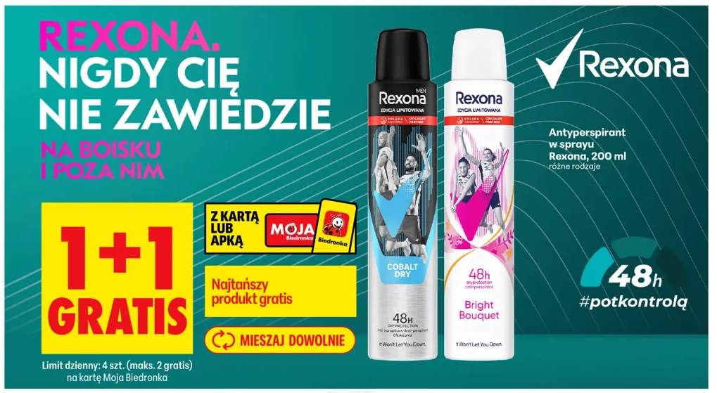 Antyperspirant w sprayu Rexona Men Cobalt Dry
