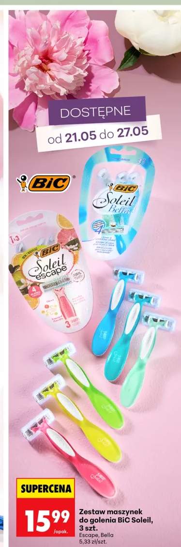 Zestaw maszynek do golenia BiC Soleil Escape 3-pak