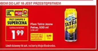 Piwo Tatra Jasne Pełne