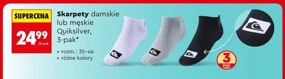 Skarpety damskie Quiksilver 3-pak