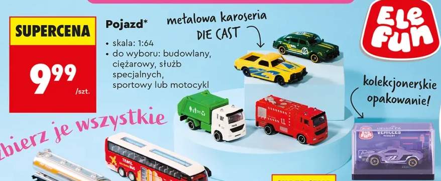 Pojazd budowlany Elefun skala 1:64