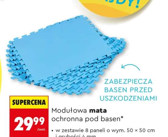 Modułowa mata ochronna pod basen 8-pak 50x50cm