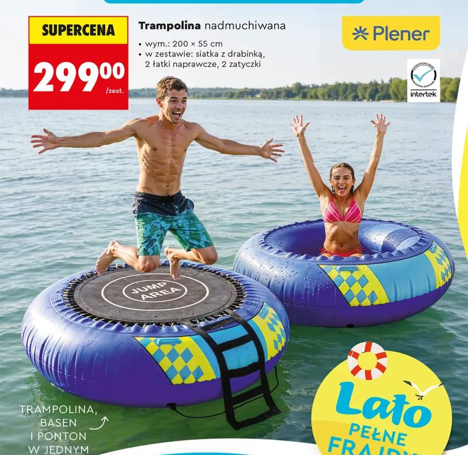Trampolina nadmuchiwana Plener wym.: 200x55cm