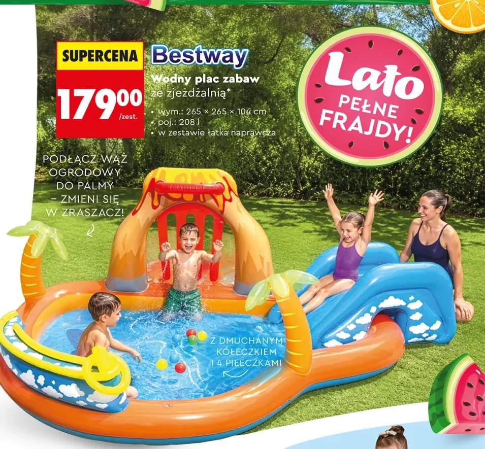 Wodny plac zabaw ze zjeżdżalnią Bestway