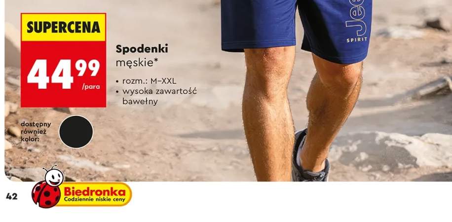 Spodenki męskie JEEP SPIRIT wysoka zawartość bawełny rozm.: M-XXL