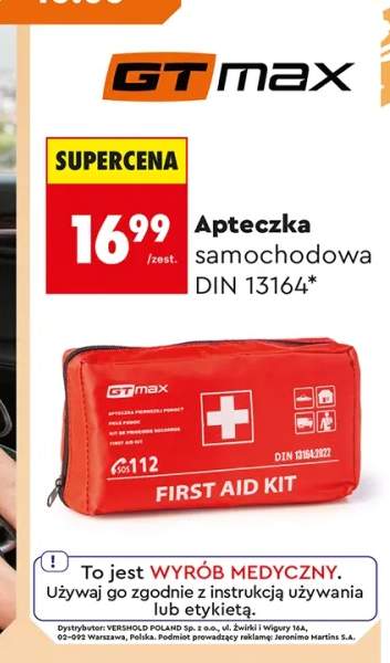 Apteczka samochodowa GT max DIN 13164