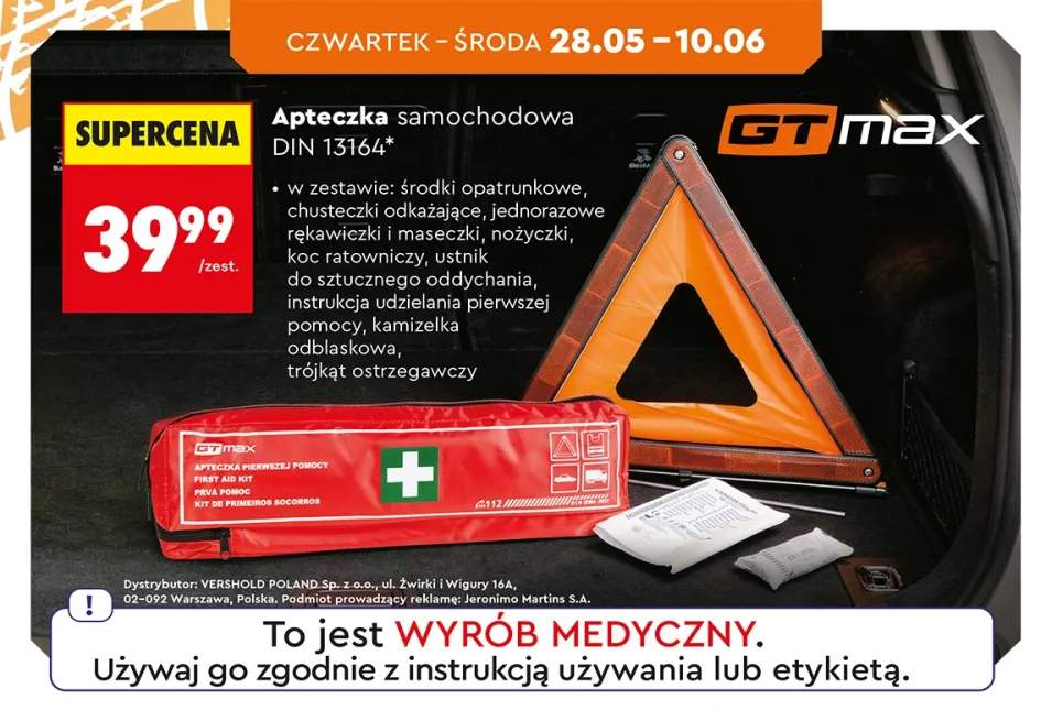 Apteczka samochodowa GT max DIN 13164