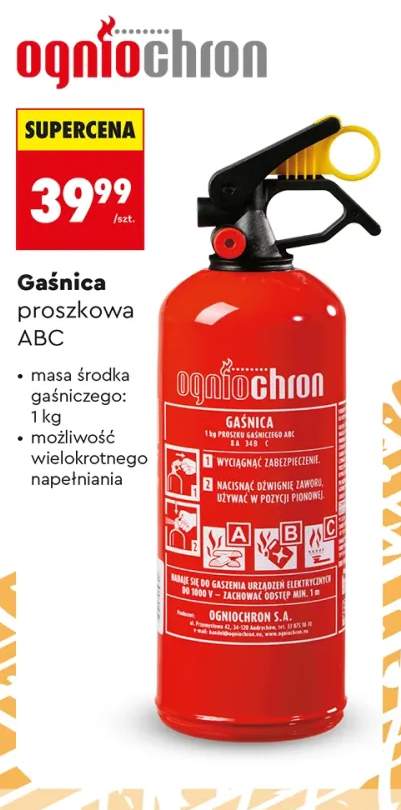 Gaśnica proszkowa ABC ogniochron