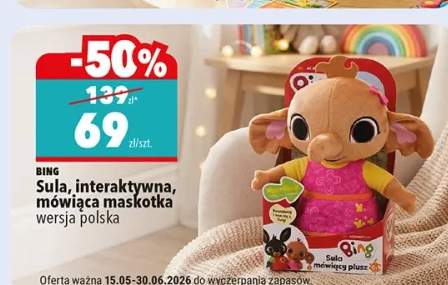 Sula interaktywna mówiąca maskotka BING wersja polska