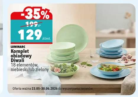Komplet obiadowy LUMINARC Diwali 18 elementów niebieski