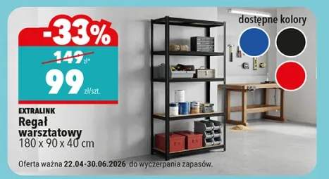 Regał warsztatowy EXTRALINK 180x90x40cm