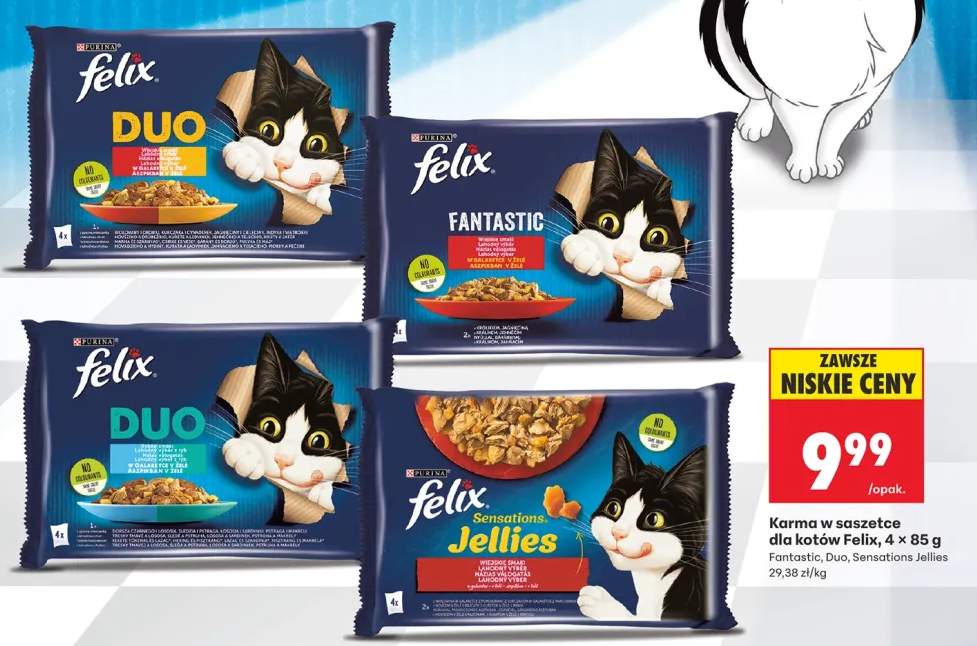 Karma dla kotów Purina Felix Duo Wiejskie smaki w galaretce 4-pak 85g