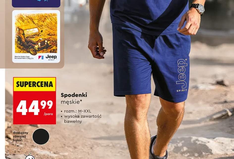 Spodenki męskie JEEP SPIRIT wysoka zawartość bawełny rozm.: M-XXL