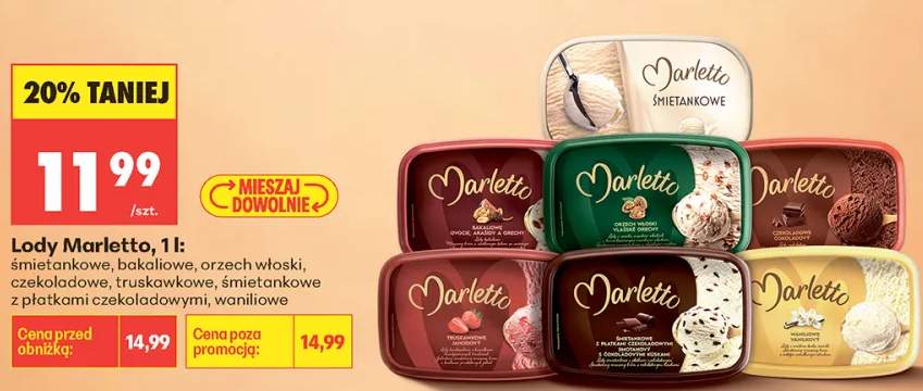 Lody orzech włoski Marletto