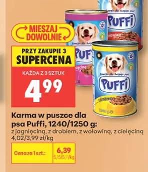 Karma w puszce dla psa Puffi z drobiem