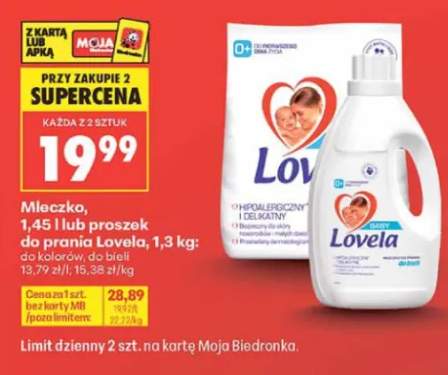 Mleczko lub proszek do prania Lovela