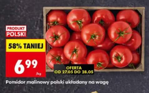 Pomidor malinowy polski układany na wagę