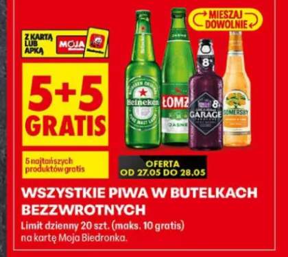 Piwa w butelkach bezzwrotnych