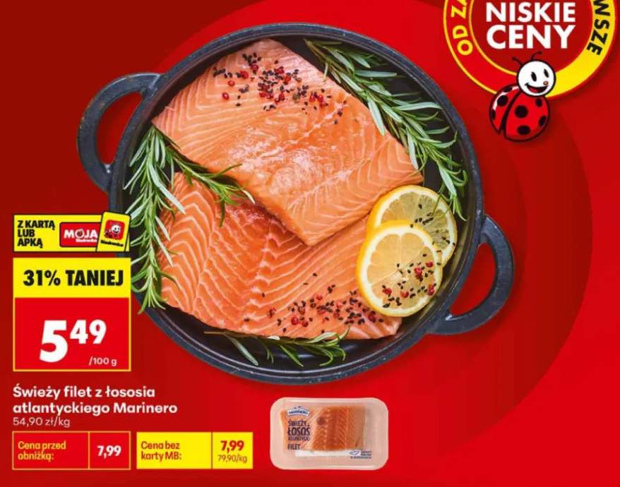 Świeży filet z łososia atlantyckiego Marinero