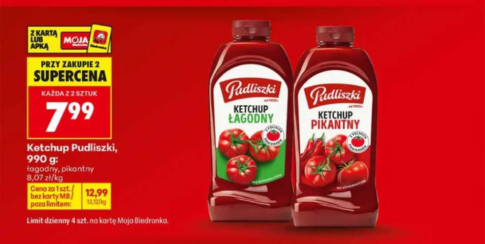 Ketchup Pudliszki łagodny