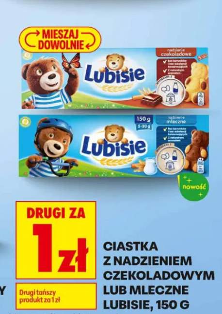 Ciastka z nadzieniem mlecznym Lubisie