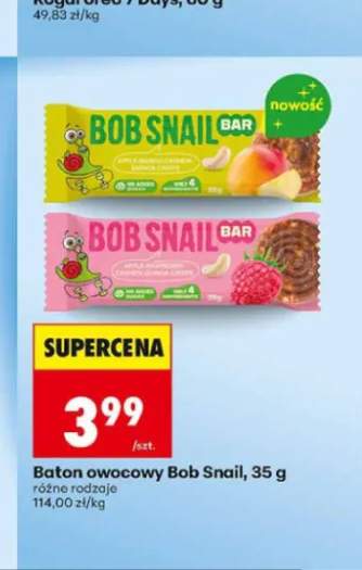 Baton owocowy Bob Snail Apple-Mango-Cashew