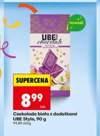 Czekolada biała z dodatkami UBE Style