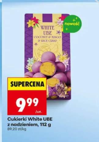 Cukierki White UBE z nadzieniem