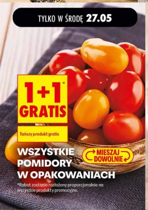Pomidory w opakowaniach