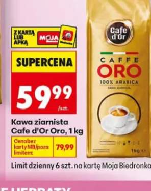 Kawa ziarnista Cafe d'Or Oro